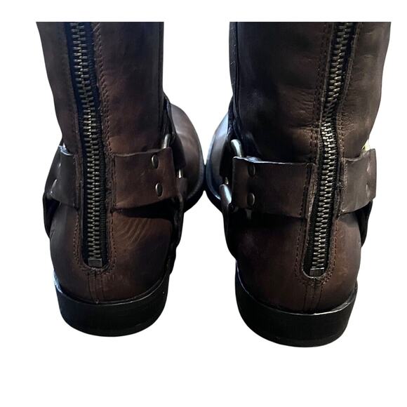 Frye Boots Womens 7.5 Brown Harness Tall Phillip  Leather Riding Classic Work - Picture 6 of 10